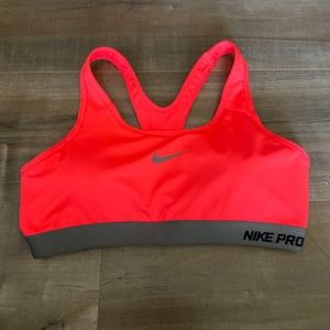 Nike PRO Sports Bra Large Neon Like New!